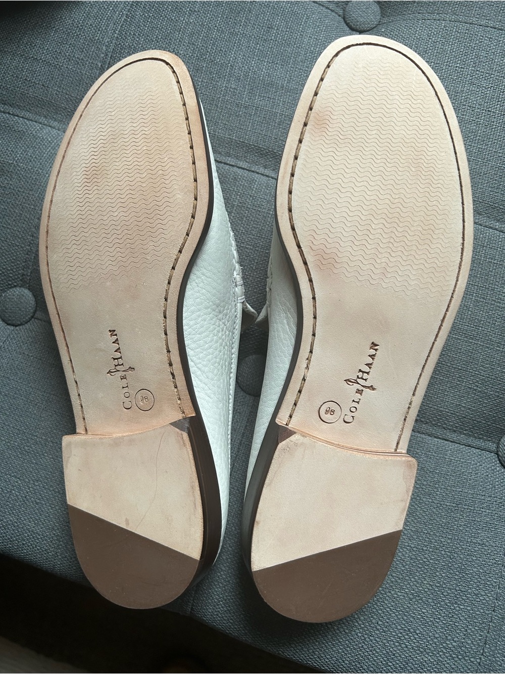Cole Haan Women’s White Leather Slip-On Loafers - Picture 6 of 6